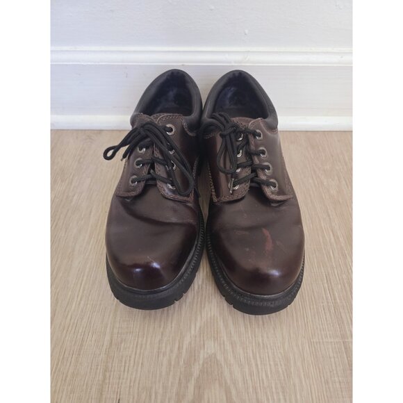 Skechers Y2K 90s Platform Chunky Lug Vintage Shoes 10.5 Brown Burgundy Leather